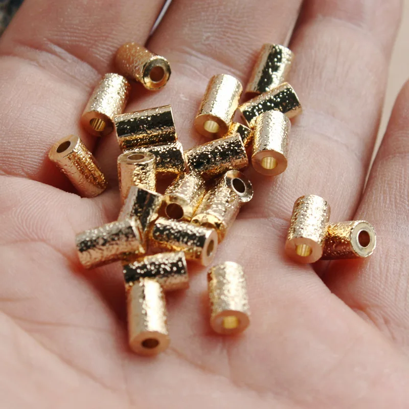 Аксессуары Позолоченные 14 к цветная защита рисование матовый бочонок бусина