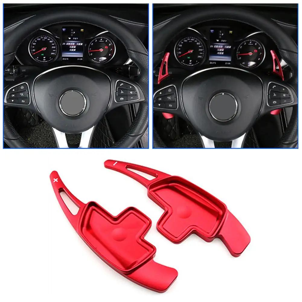 For Mercedes Benz AMG A45 C63 CLA45 GLE GLA CLS GLS W205 W213 Car Steering Wheel Paddle Shift Extension Shifters DSG Car Sticker