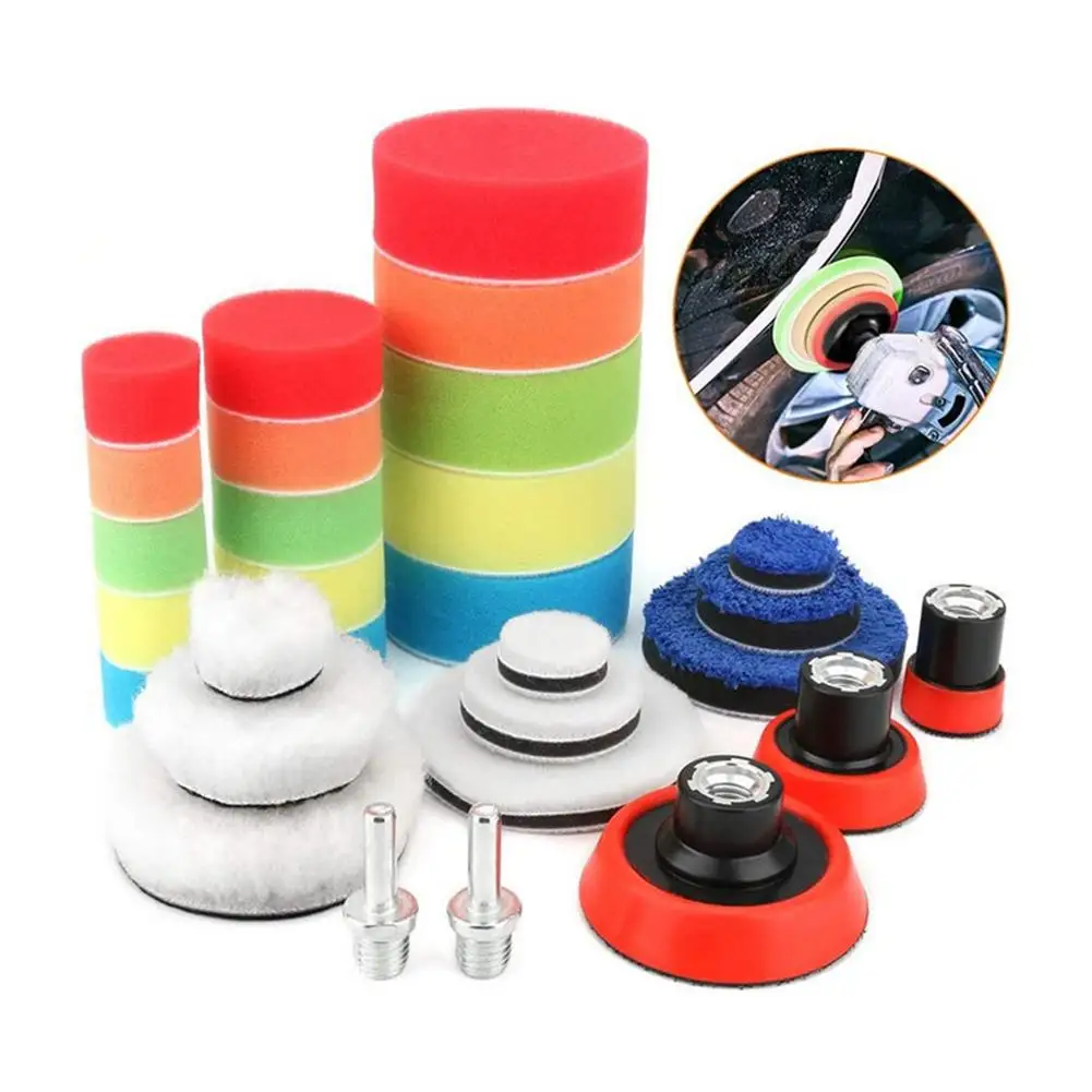 

Drill Polishing Pad Kit Car Detailing Kit Buffing 29pcs Car Detailing Polishing Pads Discs For Sanding Polishing Waxing For Cars