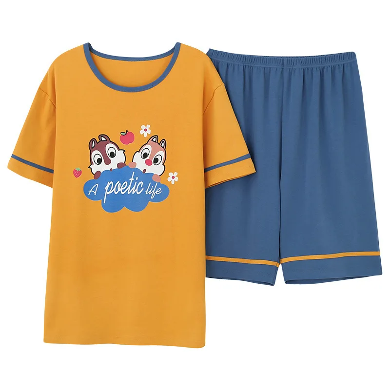 Комплект пижамный Женский короткий рукав цвет в ассортименте M L XL XXL 2