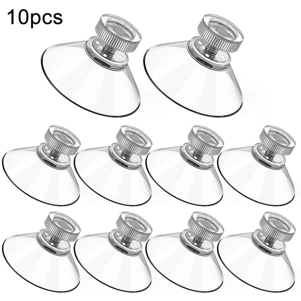 

41mm Thumb Screw Clear Suction Cups White Nut Rubber Casement Suckers PVC Rubber Screw Set Thumb Tools Suction Hooks
