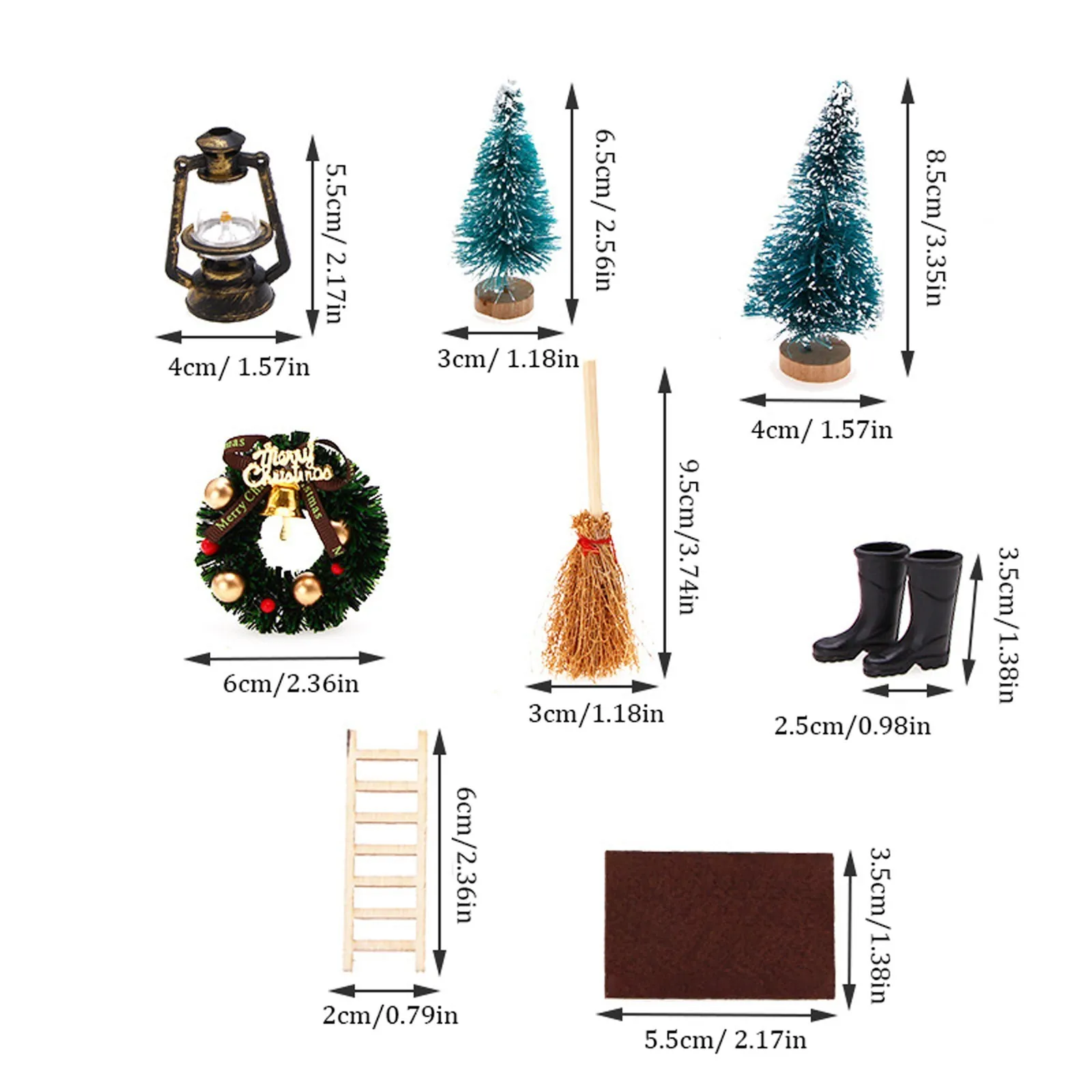 9 шт. новогодние полимерные мини-украшения для кукольного домика | Дом и сад