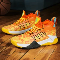 new fashion yellow%c2%a0platform basketball shoes men non slip bounce high boots basket outdoor breathable sneakers basketball men