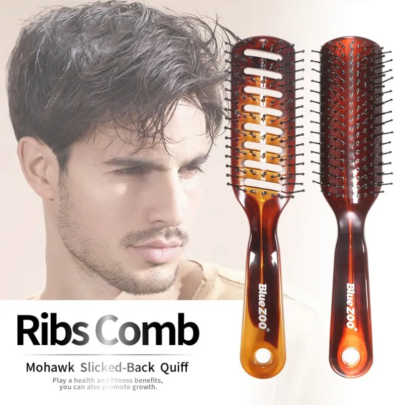Янтарный полый гребень для волос Антистатическая Расчёска с нейлоновой щетиной