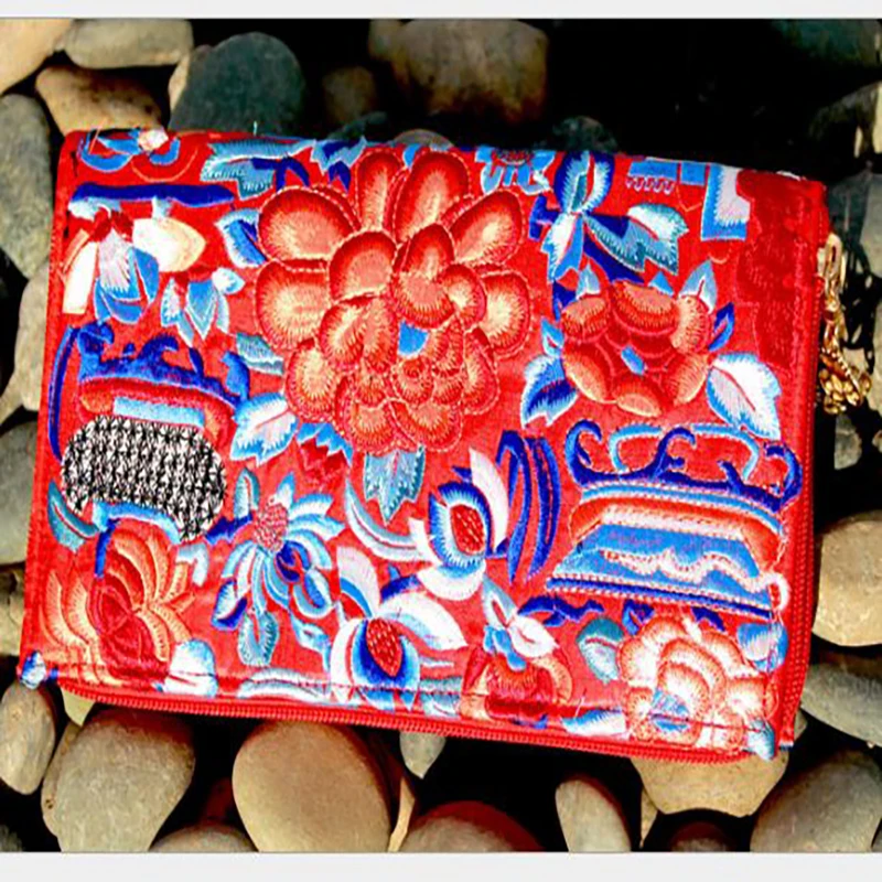 Новый стиль женский холщовый кошелек с вышивкой высококачественный клатч в