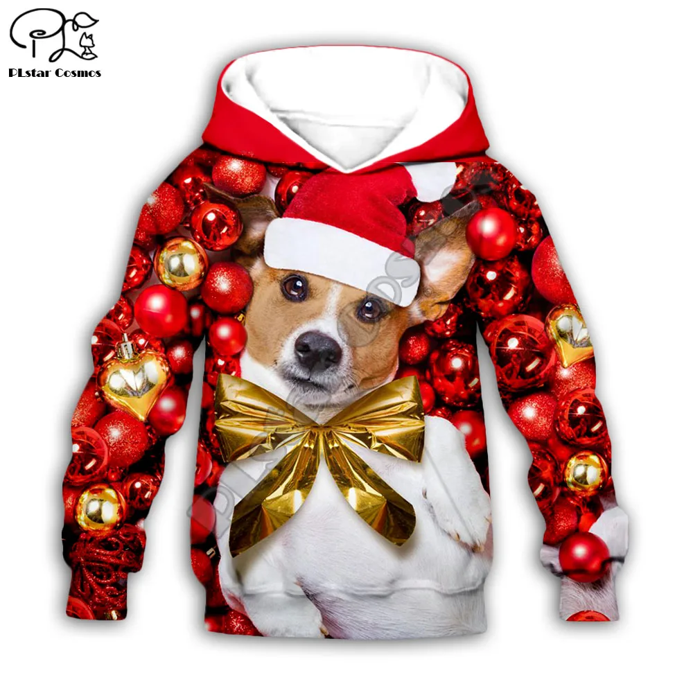 

Kid santa dogs 3D Golden Retriever print hoodie child baby boy girl clothing christmas Sweatshirt zipper