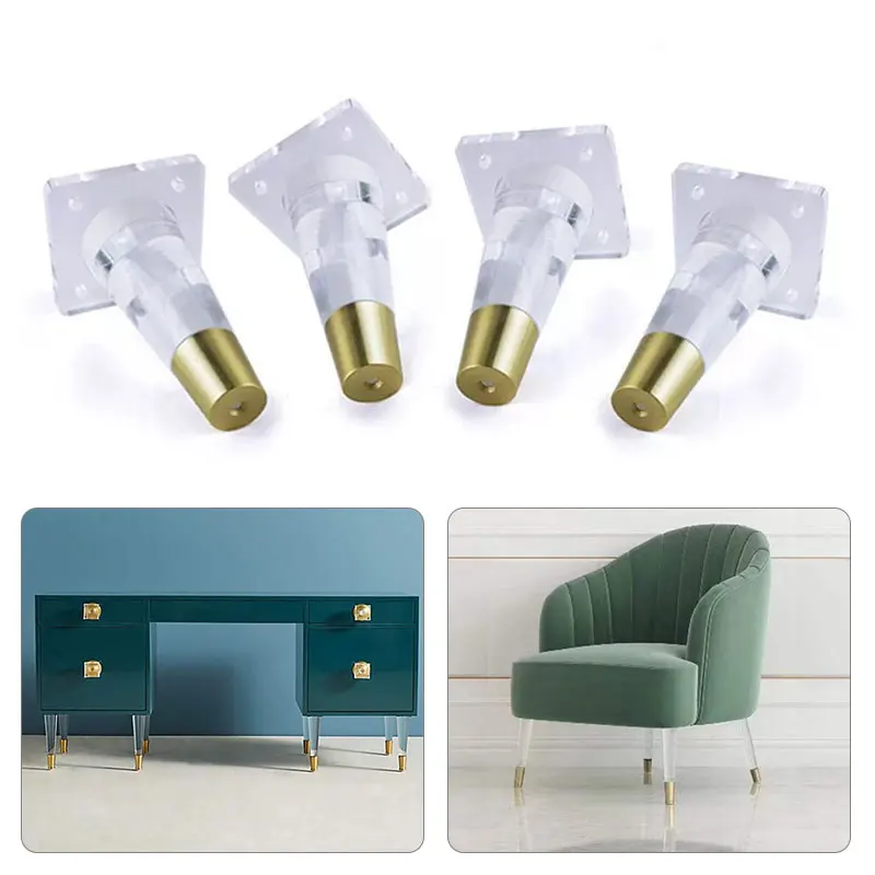 Акриловые ножки для мебели прочные пластиковые опорные замена дом стулья