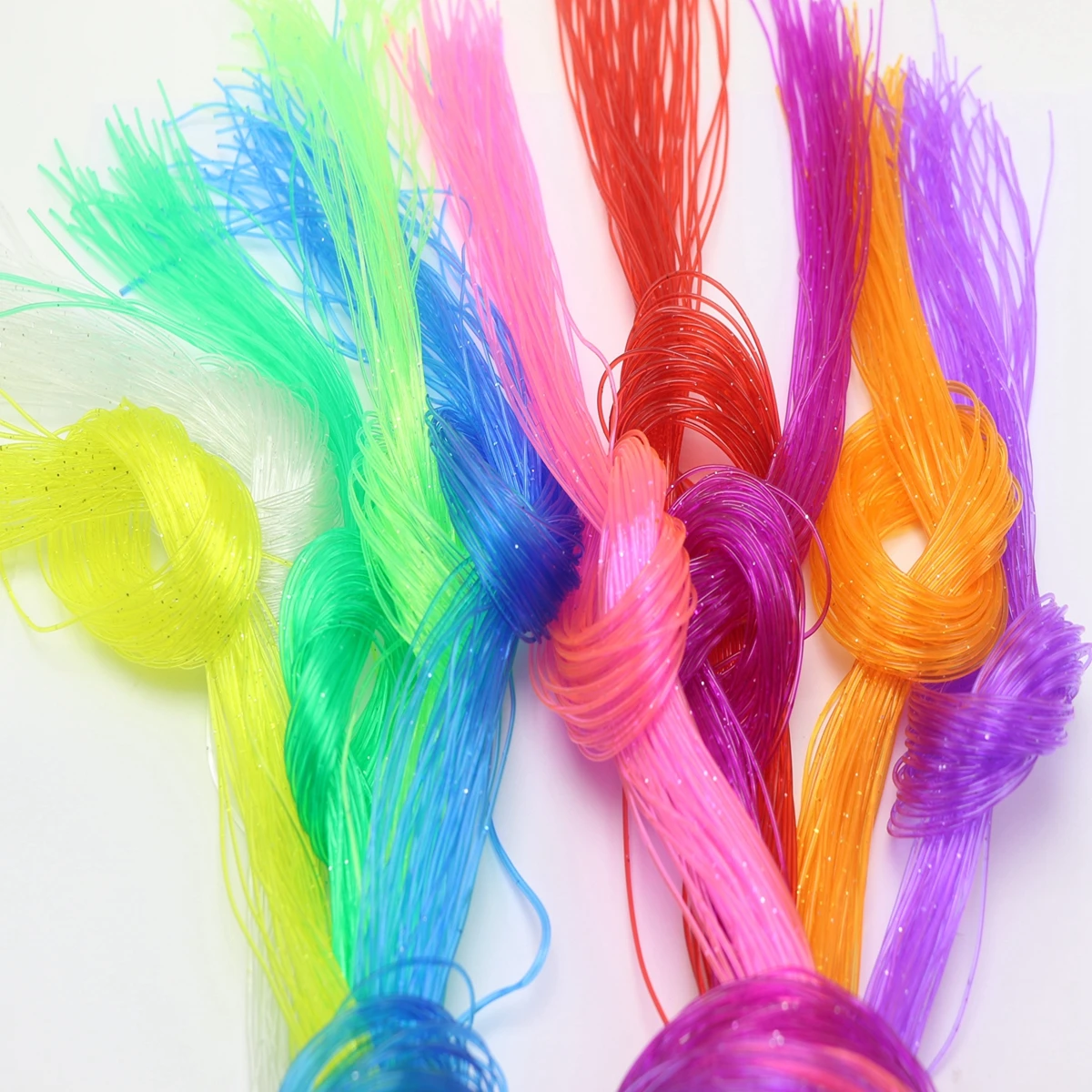 

50 Meter Mixed Color 0.8mm Solid PVC Plastic Braided Thread Beading Jewelry Cord