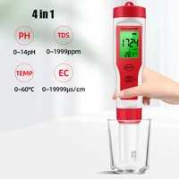 4 in 1 phtdsec professional meter temperature digital water quality monitor tester for swimmin pool drinking water aquariums