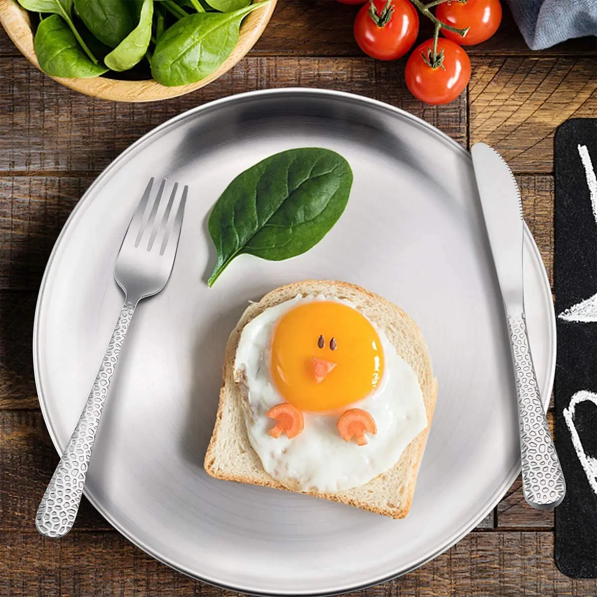 

1PCS Stainless Steel Plates Children Tableware Dinner Plates Feeding Serving Plate Round Tray Kitchen Cutlery Plates 20x20x1.5cm