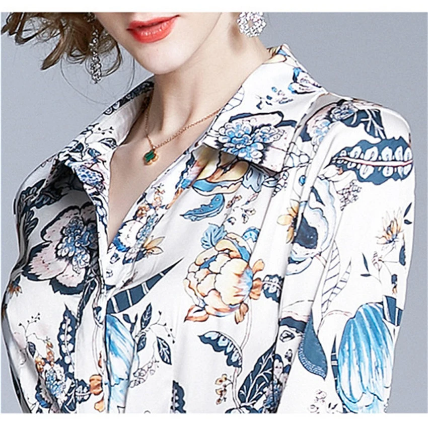 

Elegant Dress Women Spring 2020 High Quality Fashion Dress Vintage Floral Print Slim Waist Midi Pleated Dresses Robe Femme