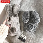 3D милый пушистый чехол с кроличьими ушками для телефона iPhone 12 11 Pro X XR XS MAX 6s 7 8 Plus, пушистый теплый чехол для Samsung S9 S10 Note 20 10