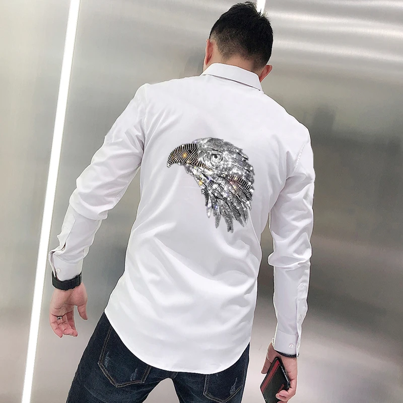 Рубашка мужская с длинными рукавами популярная модная рубашка в Корейском стиле