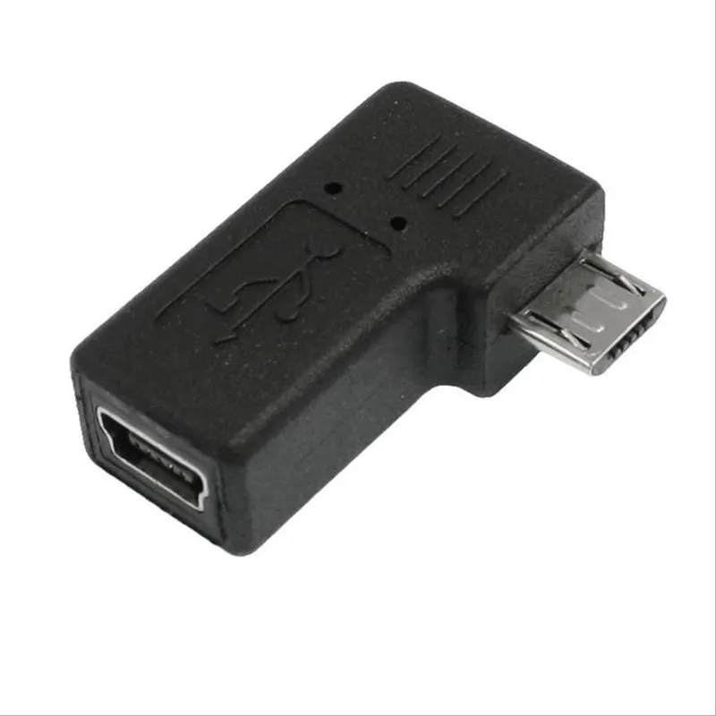 90 ° изгиб Micro USB конвертер Головка Micro/mini 5P Женский Android телефон адаптер
