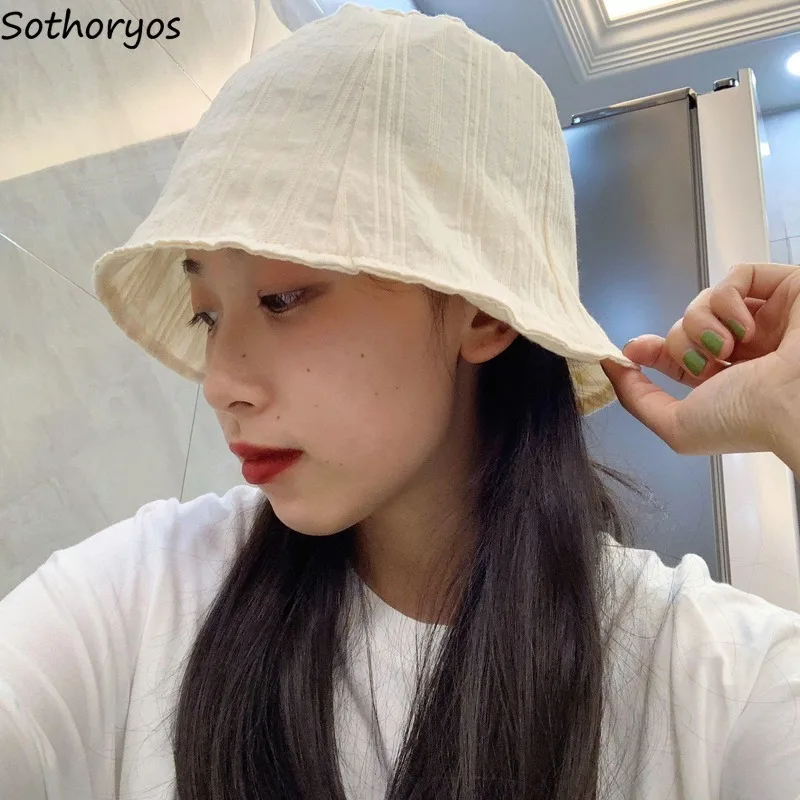 

Женская летняя однотонная тонкая дышащая шляпа в стиле Харадзюку, Повседневная Солнцезащитная шляпа в рыбацком стиле