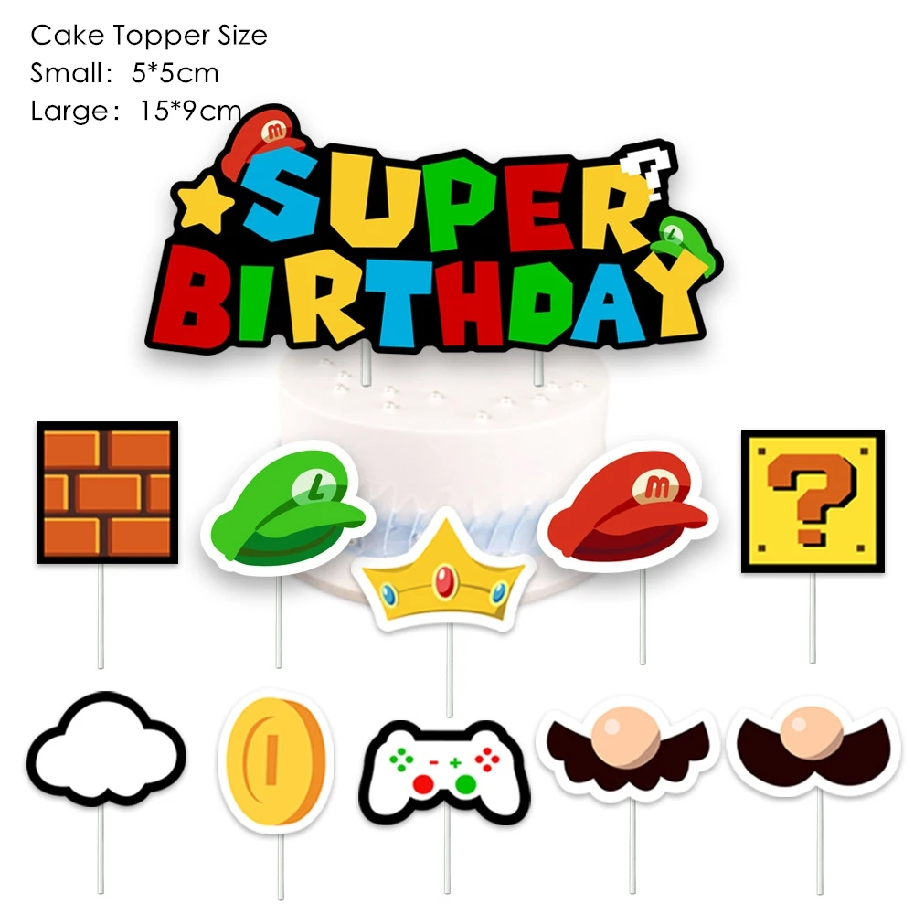 

Super Bros Balloons 12inch Red Blue Ballon Boy Happy Birthday Banner Anniversaire Party Decoration Globos Baby Shower Decor Ball