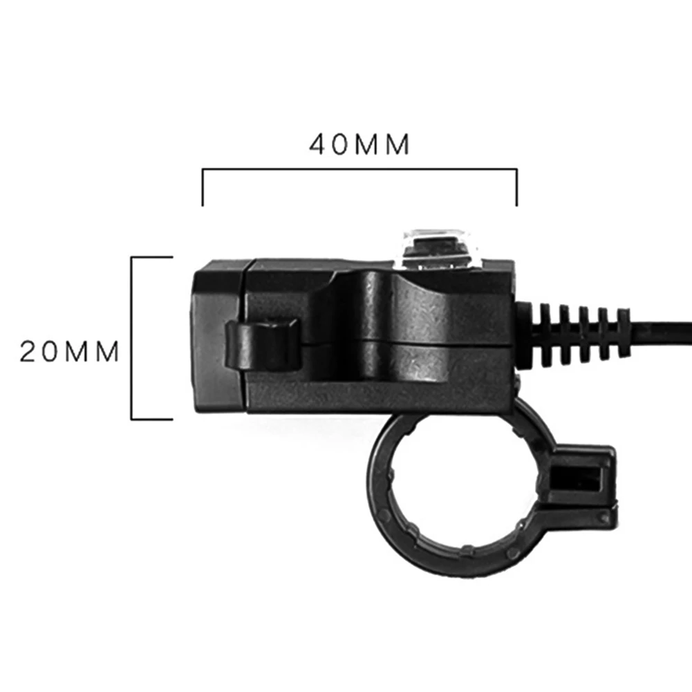 12-24V/9-90VThe NewDual USB Port Waterproof Motorbike Motorcycle Handlebar Charger Adapter Power Supply Socket for Phone Mobile - купить по