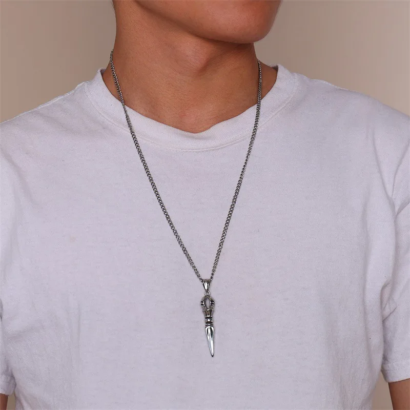 Буддийская Подвеска из нержавеющей стали с подвеской дьявола ожерелье Ваджра