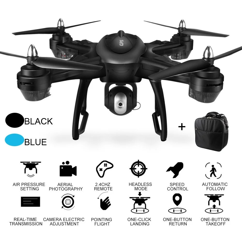 Умный двойной GPS RC Дрон Квадрокоптер с 1080P HD широкоугольной камерой Wifi FPV