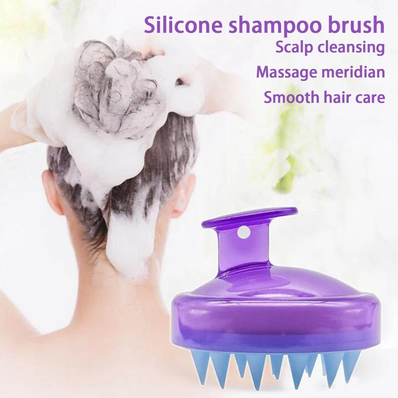 

1 шт. силиконовая головка массажер для головы Щетка для волос мытье шампунем гребень ванна спа щетка для мытья волос массажный инструмент