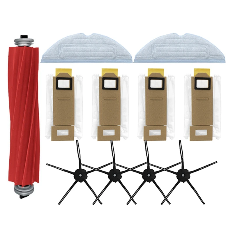 

TOP!-11Pcs Roll Side Brush Mop Cloth For Xiaomi Roborock S7 T7S T7PLUS Dust Bag Accessory Replacement Vacuum Cleaner Parts