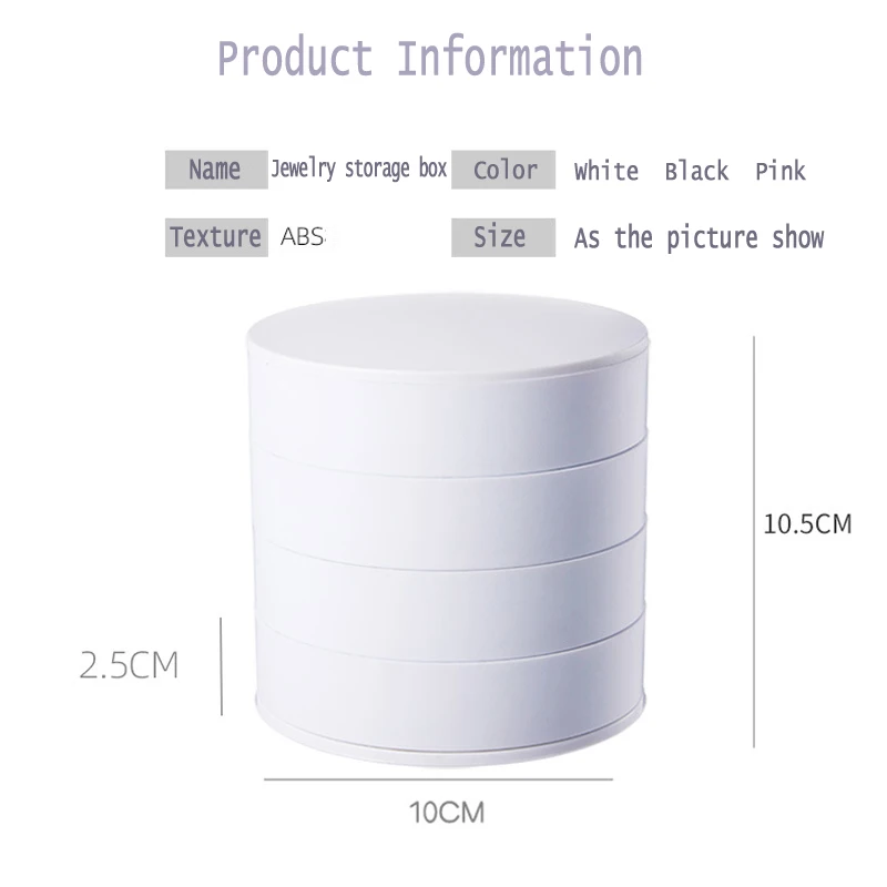 Шкатулка для хранения ювелирных изделий 4 уровня 360 градусов | Дом и сад