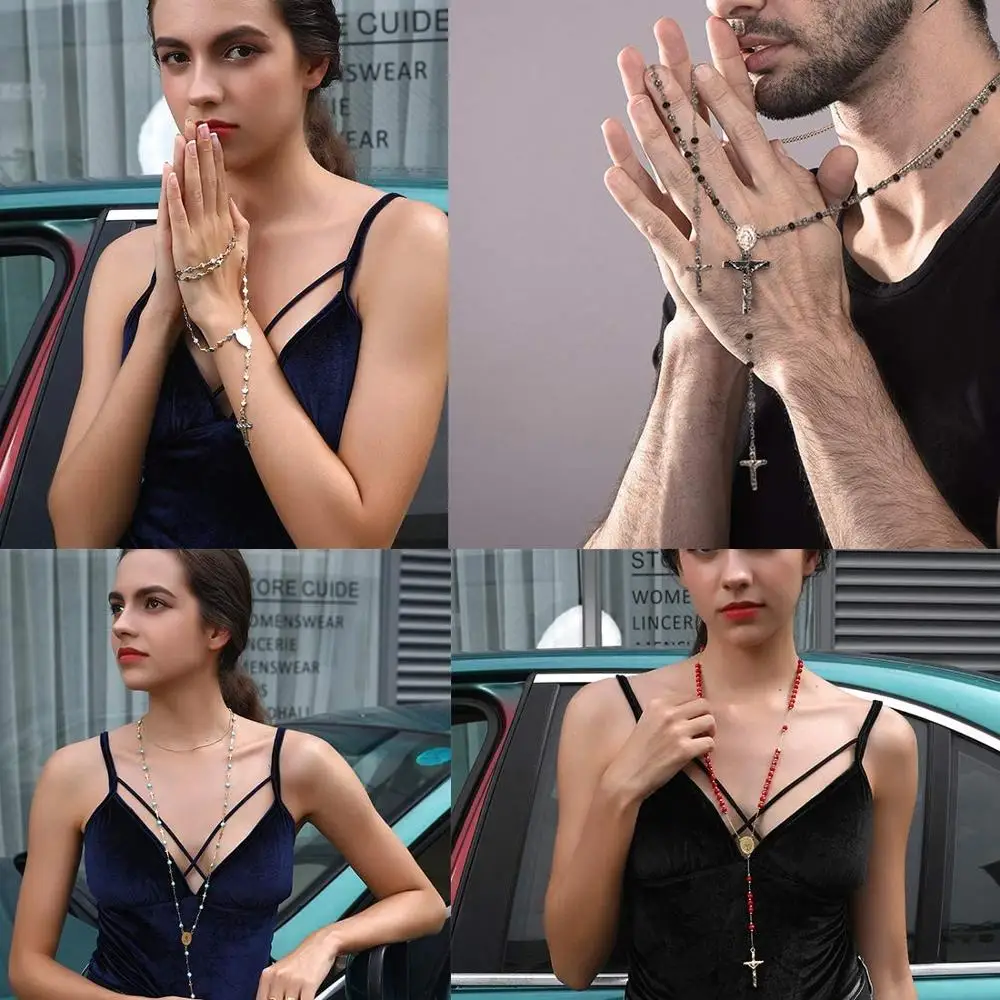 U7 Эмаль Дурной Глаз Кулон Ожерелье Для Мужчин/ Женщин Стальныная Цепочка С