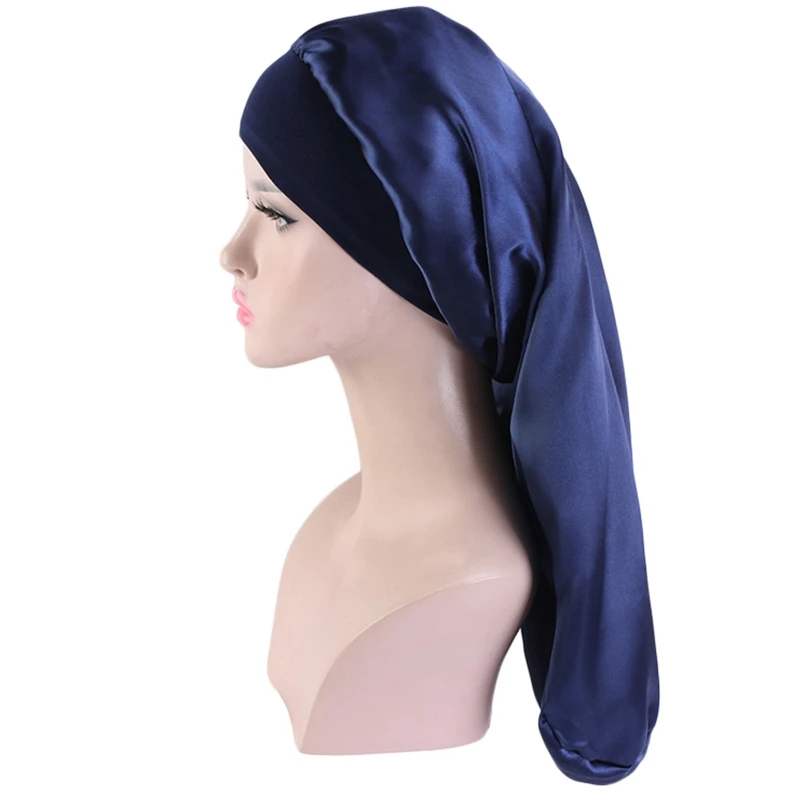 Женская сверхбольшая атласная длинная шапочка для сна дредов кудрявые головные