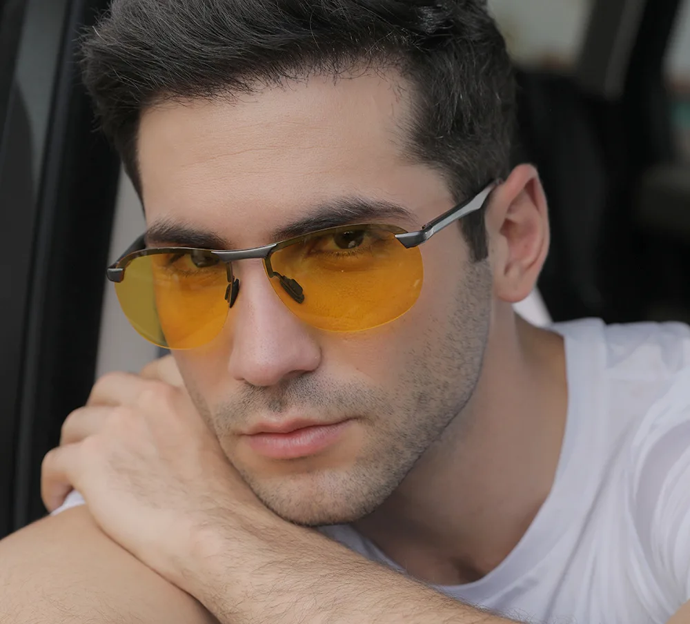 

Fashion New Aluminum-magnesium Sunglasses Men's Polarized Glasses Sunglasses Driver Driving Driving Mirror Sports Mirror