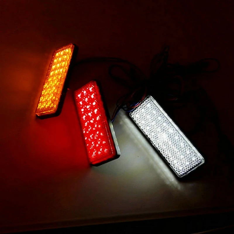 1 шт * Красный Прямоугольник len LED отражатели тормозной Светильник Универсальный