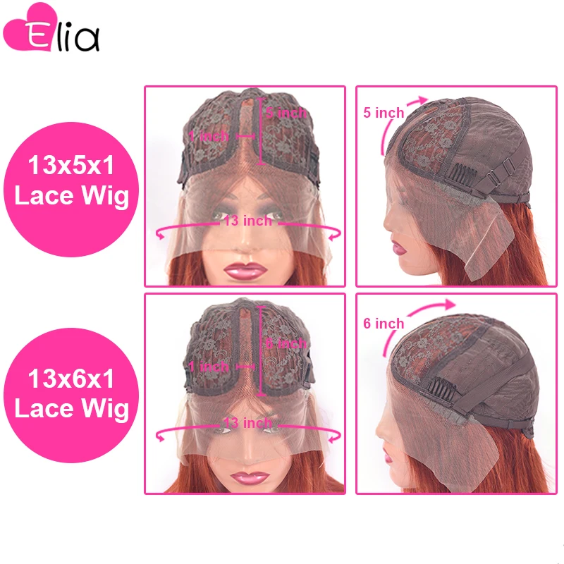 

Elia Ginger Orange Blonde Brown Lace Frontal Wig New 13x5 Wigs For Black Women Remy Peruvian Human Hair Drop Shipping Body Wave