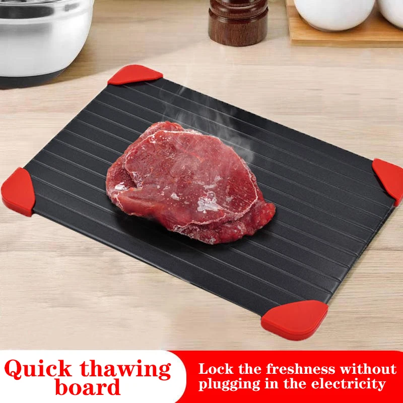 qdrr fast defrost tray fast thaw meat fish fruit sea food quick defrosting plate board tray kitchen gadget tool dropshipping free global shipping