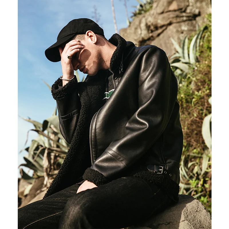 Бренд VIISHOW Мужская мотоциклетная кожаная куртка Куртка Jaqueta De Couro Masculina мужские