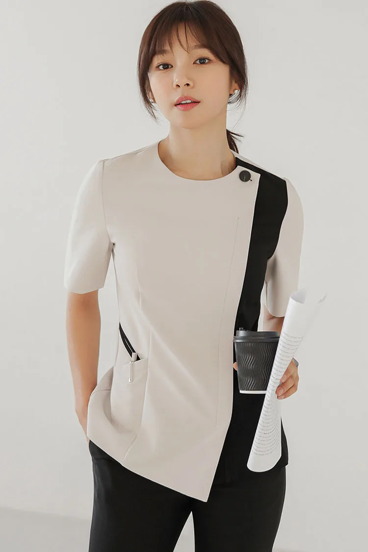 Новая рабочая одежда для салона красоты с коротким рукавом ухода за кожей