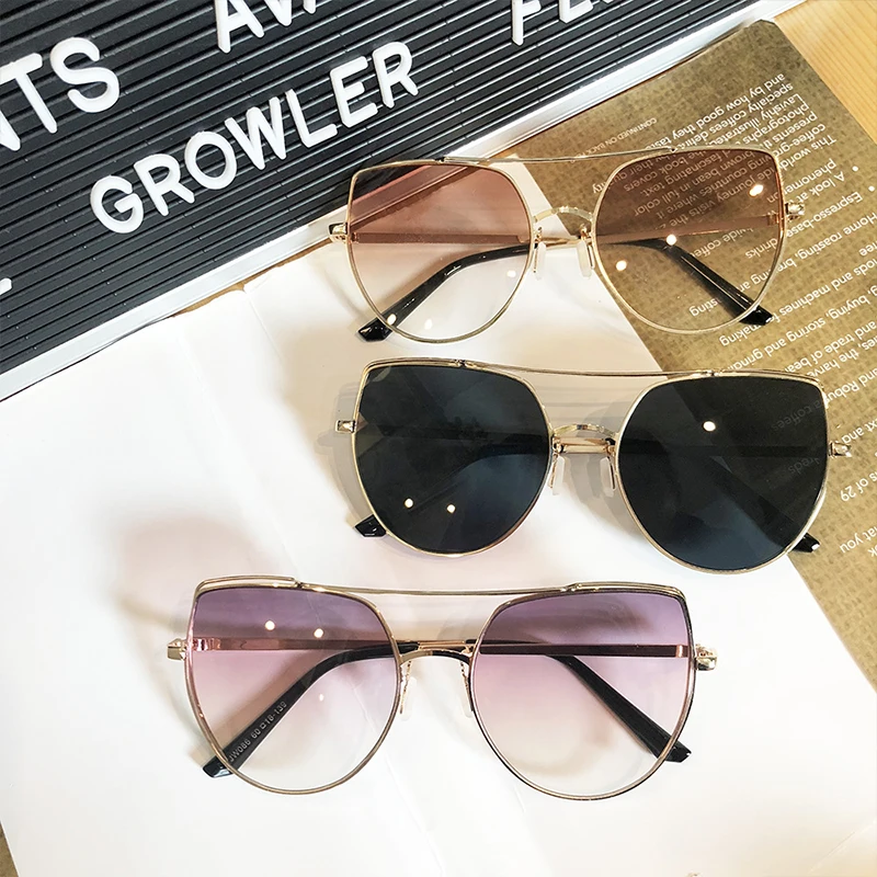 

MS 2021 Female Sunglasses Cat Eye Sun Glasses Fashion Women Luxury Decoration Classic Eyewear UV400