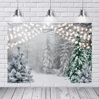 glitter light pine tree forest backdrop for photography christmas winter snow scene portrait photo booth background studio