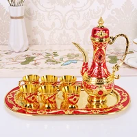 european style russian flagon metal flagon wine glass creative alloy wine set exquisite gifts home furnishings