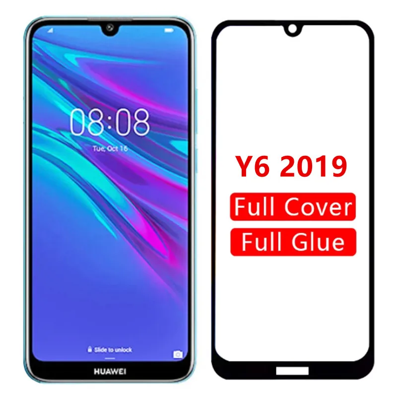 

Защитное стекло для Huawei Y6 2019, 3 шт., защита экрана телефона для Huawei y6 2019 Y62019 huawey, закаленное стекло с полным покрытием