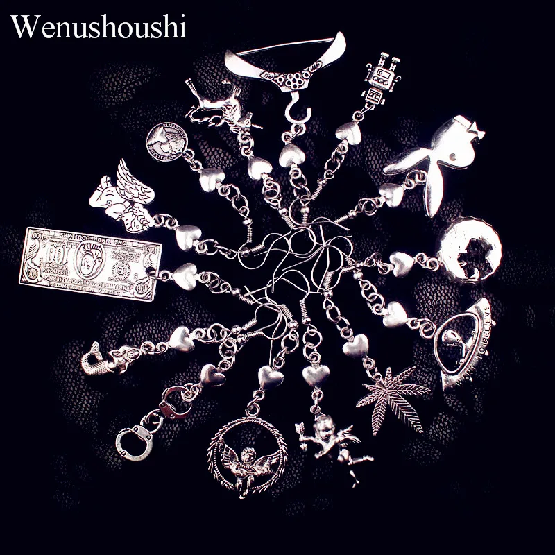 Женские Винтажные висячие серьги в стиле хип хоп этнические сережки подвески