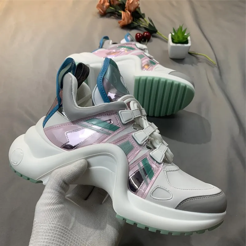 

Fashion Casual Spring Autumn Female Chunky Shoes Brand Designer Platform Women's Sneakers Increase Height Ladies Running Shoes
