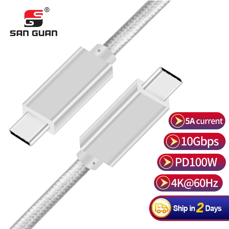 USB 3 1 C 100W 5A PD Быстрая зарядка аудио видео Type кабель для Macbook ноутбука и других