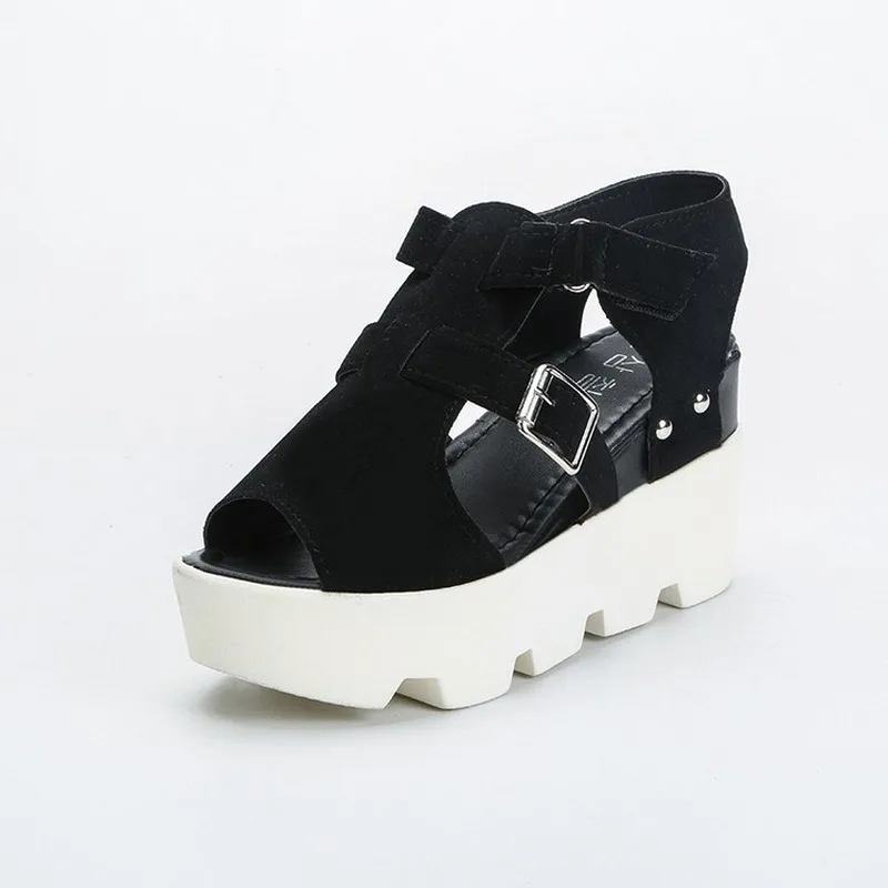 

2020 Summer New Ladies Sandals Wedge Heel Fish Sandals Ladies Waterproof Platform Muffin Thick Bottom Women's Shoes