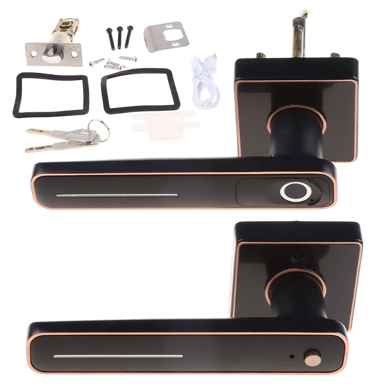 

1Set Smart Electronic Door Lock Biometric Fingerprint Lock with Key for Home Kit