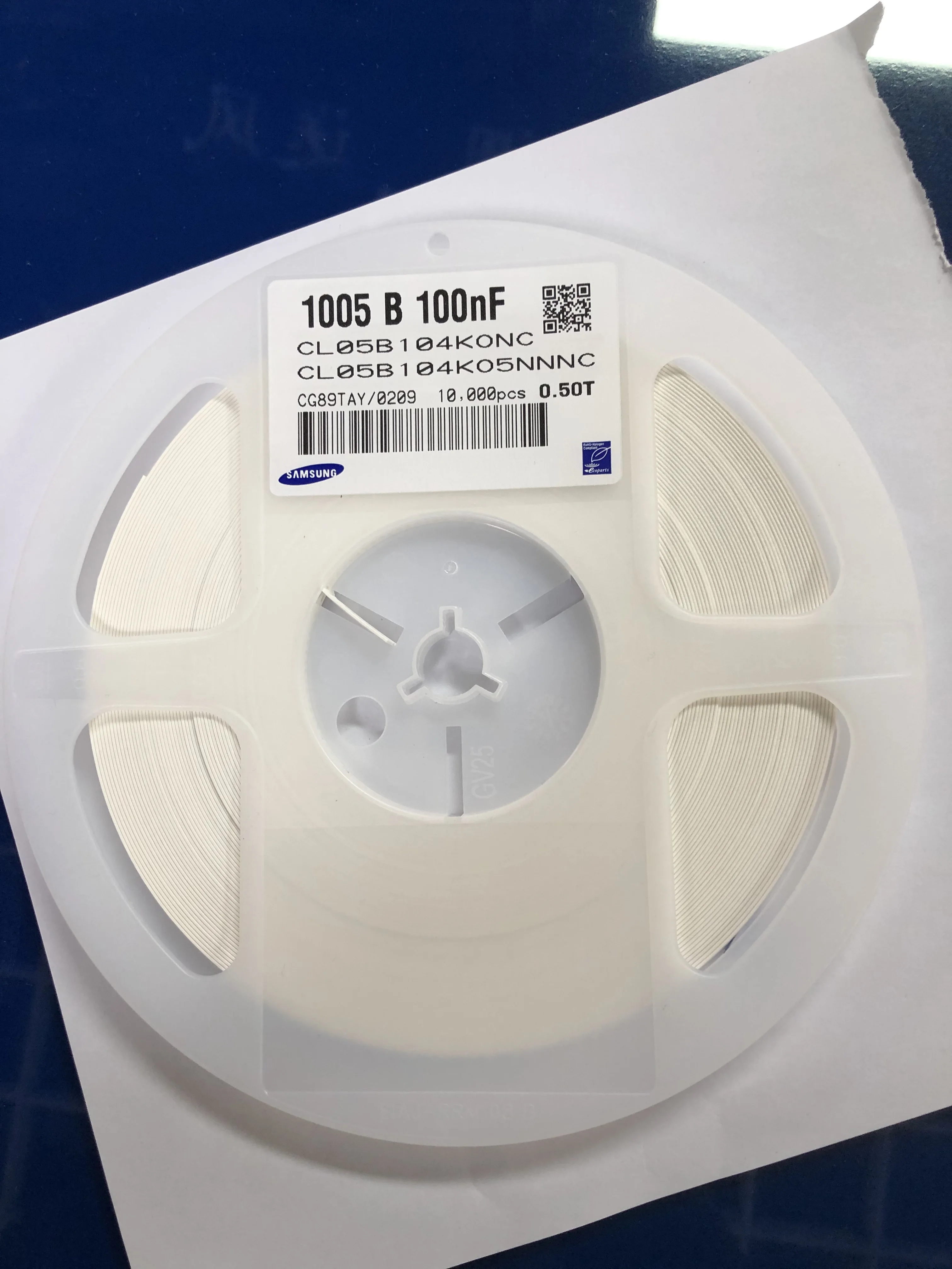 

CL05B104KQ5NNNC CL05B104KP5NNNC CL05B104KO5NNNC CL05B104KA5NNNC CL05B104KB5NNNC X7R 0402 100nF 104K Â±10% 50V 6.3V 10V 16V capaci