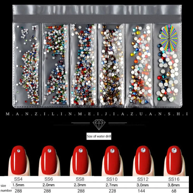 

Shiny Mix Nail Rhinestones Nail Art Stone Opal Nails Diamond Decoration Charms Manicure 3D For Nail Tips Stickers