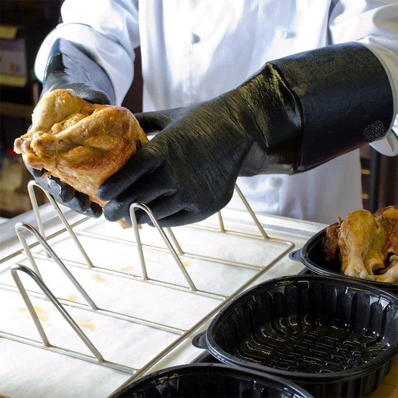 

BBQ Gloves - Grill, Cooking Barbecue Gloves, for Handling Heat Food Right on Your Fryer, Grill or Oven. Waterproof, Heat Resista