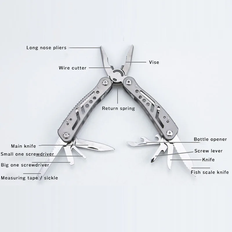 Портативный ручной инструмент для улицы резак проволоки Отвертка Нож Пила