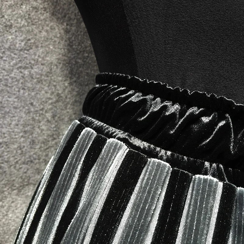 Новые Брюки для бальных танцев женские брюки в полоску Комплект