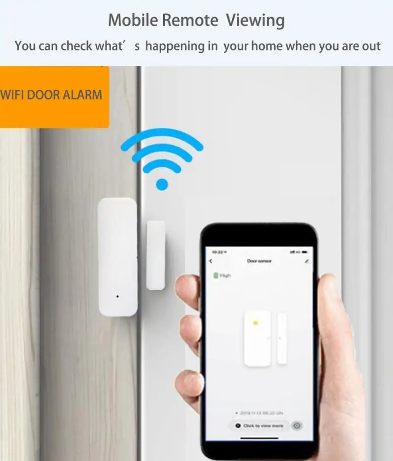 Tuya Smart WiFi Door Sensor Open / Closed Detectors Home Alarm Compatible With Alexa Google Smar Life APP | Безопасность и защита