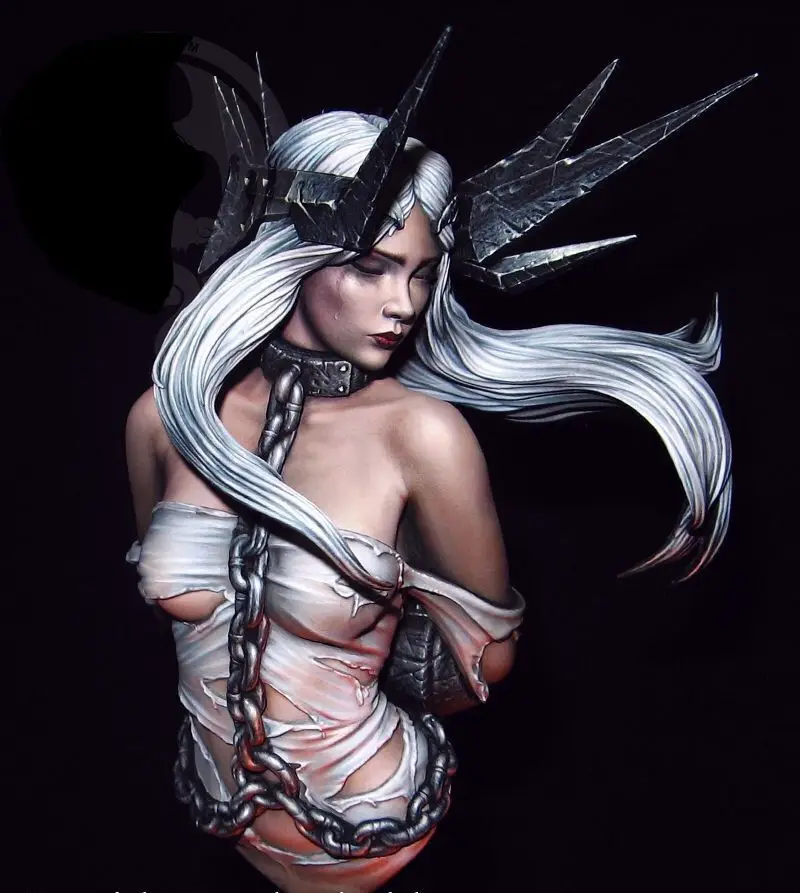 Новинка в разобранном виде 1/10 древний воин женщина с длинными волосами бюст